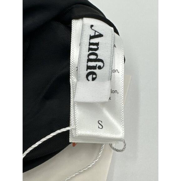 Andie Swim Small The Belmar One Piece Swimsuit Black NWT Eco Nylon V-Neck - Picture 5 of 8